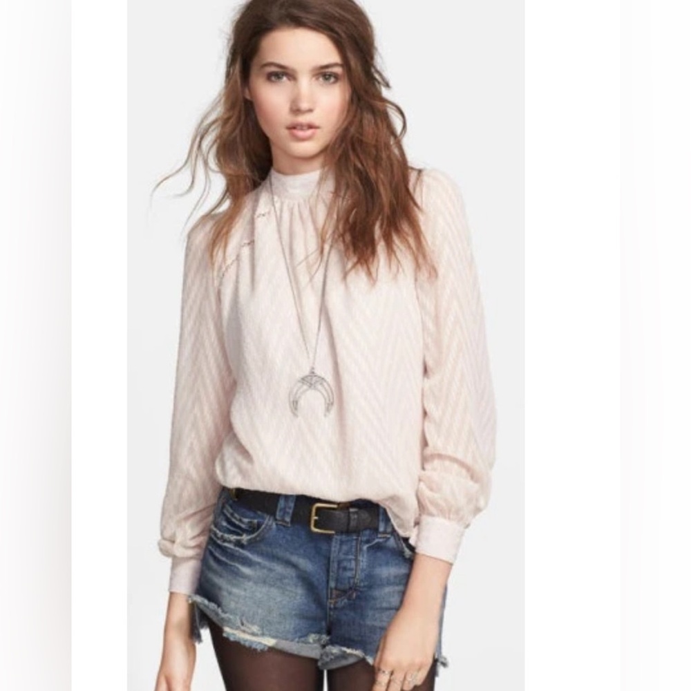 Free People After Midnight Blouse Pink